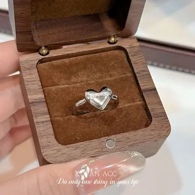 Silver Luxury Diamond Stackable Open Ring Women - 11
