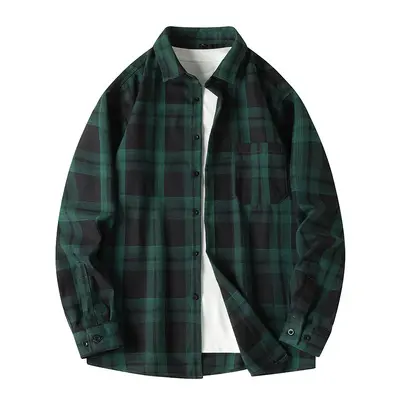 Herren-Karohemd mit langen Ärmeln, atmungsaktive Frühlingsjacke