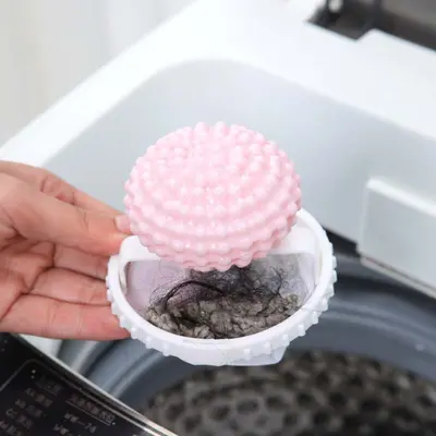 Laundry ball with filter mesh, hair catcher, anti-wrinkle