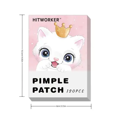 Cartoon Design Tea Tree Hydrocolloid Acne Patches, 120 Pcs - 6
