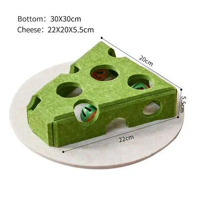 Cat Scratch Board Self-Play Interactive Cat Toy with Maze and Felt Box - 7