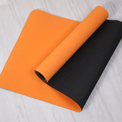 TPE Double-Layer Yoga Mat, 8mm Thick, 61/80cm with Alignment Lines - 10