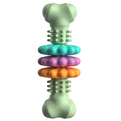 Dog Toy Set, TPR Bone-Shaped Durable Chew Toy - 9