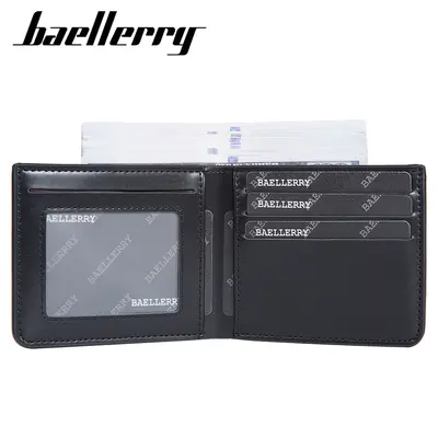 Baellerry Men's Bi-Fold Short Wallet with Multiple Card Slots - 2