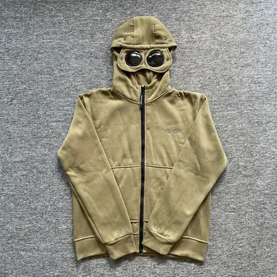 Unisex Zip-Up Hooded Sweatshirt, Autumn Winter, Round Lens CP Glasses Design