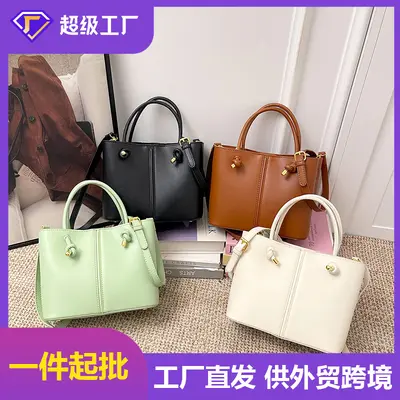 Vintage Women's Handbag, Large Single-Shoulder Crossbody Bag