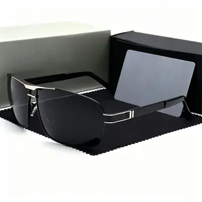 Men's Polarized Sunglasses, Square Frame, Cycling Driving, Model 722 - 7