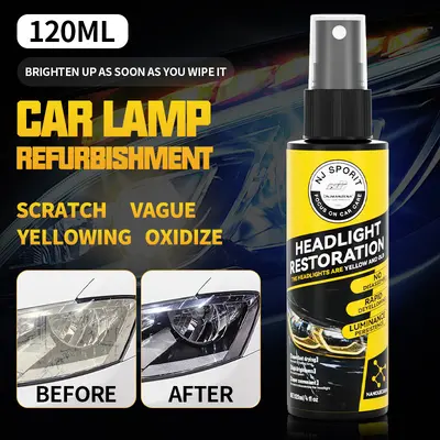 Car Headlight Restoration Liquid for Yellowing and Scratch Removal