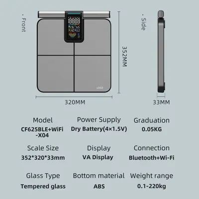 Fabrika Özel Sekiz Elektrot Vücut Yağ Tartısı Akıllı Bluetooth WIFI Ev Tipi Yağ Ölçer Hassas Kilo Tartısı App Bağlantılı - 4