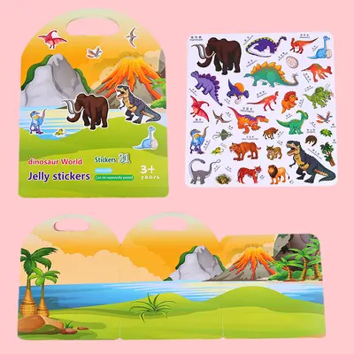 Reusable Gel Sticker Quiet Book for Children, Early Education - 12