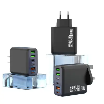 240W Çok Portlu Telefon USB Şarj Cihazı Üç-in-Bir Hızlı Şarj PD Şarj Başlığı Çoklu Delikli iQOO Şarj Başlığı Evrensel