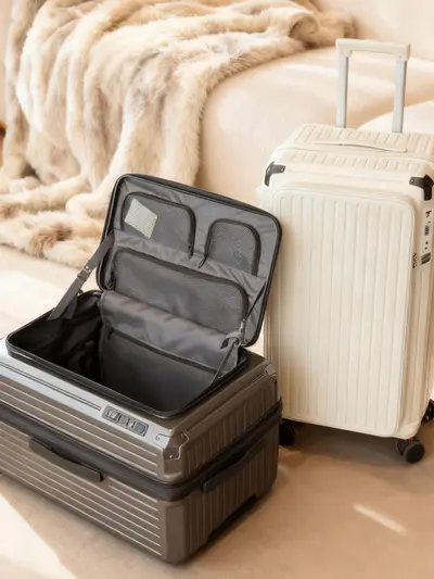 Side-Opening 5-Wheel Suitcase, Expandable, Large Capacity, Durable - 5