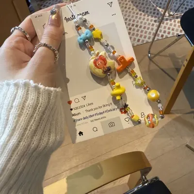Cute Star Phone Charm and Beaded Phone Strap