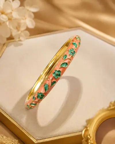 Cloisonné emaye bilezik, 0,8 çiçek tasarımı - 11