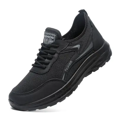 Men's Sports Shoes, Breathable Mesh Upper, Soft Thick Sole - 7
