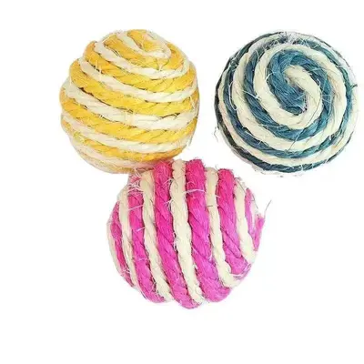 Sisal Cat Toy Ball, Interactive Cat Teaser and Scratching Ball - 5