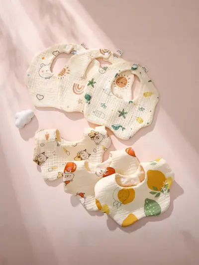 Saliva towel type A baby bib pure cotton gauze soft adjustable wholesale baby supplies child bib