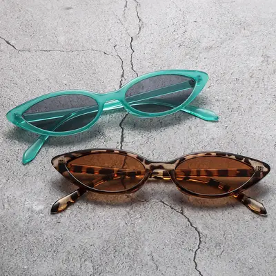 Retro Cat-Eye Women's Sunglasses, Small Triangle Frame, UV Protection - 2