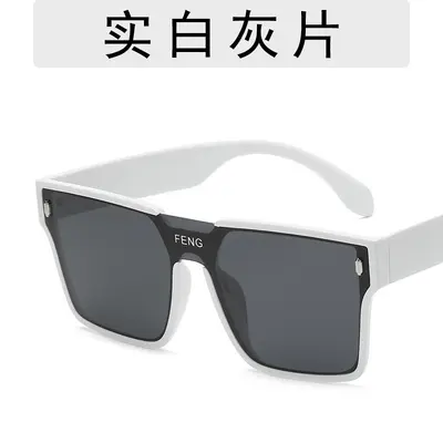 Retro Large Frame UV Protection Unisex Sunglasses - 9