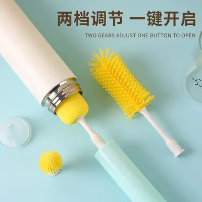 Electric Detachable Sponge Brush Head, Thermos Cup Cleaning Brush - 2