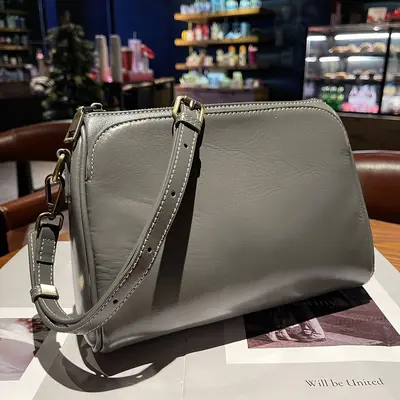 Retro Leather Underarm Bag, Vegetable-Tanned Cowhide Crossbody, Model 776 - 9