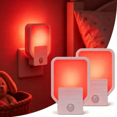 670nm Red Light LED Sleep Night Light, Motion Sensor, Dimmable, Plug-in - 13