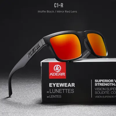 KDEAM Quadratische UV-Polarisierte Sonnenbrille Klassisches Design für jeden Anlass Herren- und Damensorsonnenbrille Angeln Sportbrille KD332 - 8
