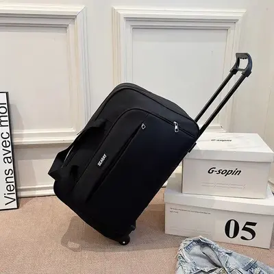Wheeled Travel Bag, Large Capacity Waterproof Foldable Luggage Bag
