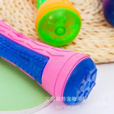 Senye TPR Dog Chew Toy, Bite-Resistant, Floating, Squeaky and Glowing - 4
