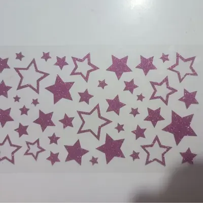 Gold Glitter Powder Five-Pointed Star Phone Stickers for Children, Waterproof - 11