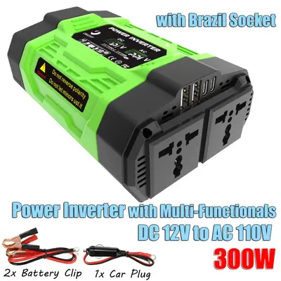 Modifiye Sinüs Dalga İnvertör 12V 220V 300W 500W, LED Ekranlı, Çift USB - 10