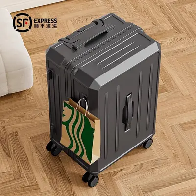 20- und 24-Zoll Kabinen-Reisekoffer Zahlenschloss Leder - 7