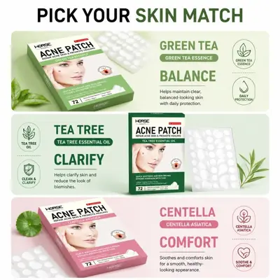 HORSE Invisible Hydrocolloid Pimple Patch, Pus-Absorbing, Repairs Acne Marks and Scars