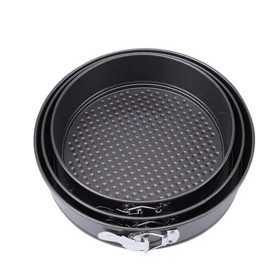 Round and Square Cake Mold with Clip, Non-Stick, Removable Bottom, High-Temperature Resist