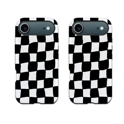 iPhone 16 Pro Max case, checkered pattern, 2-in-1, magnetic