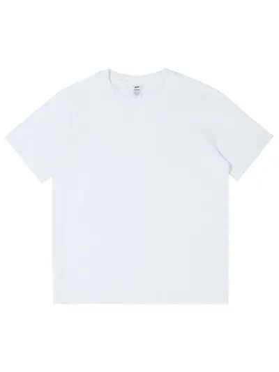 230g round neck t-shirt short sleeve men's and women's summer heavyweight pure cotton loose solid color basic t-shirt white clothing