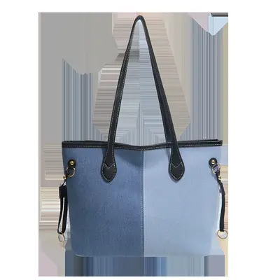 Women's Large Capacity Tote Bag, Patchwork Underarm Bag for Commuting - 7