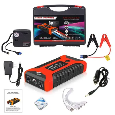 12V Portable Car Jump Starter Power Bank with QC Fast Charging - 9
