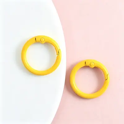 Painted alloy spring clasp key ring, DIY accessory - 13