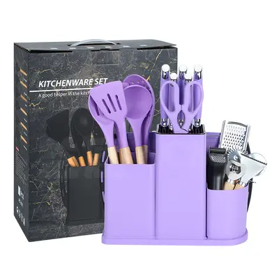 20-Piece Kitchen Knife Set with Silicone Tools - 11