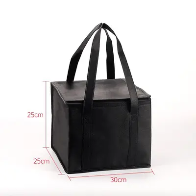Large Aluminium Foil Insulated Takeaway Bag, Portable Non-Woven Thermal Bag - 10