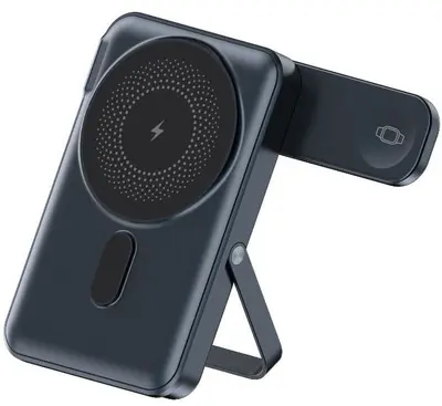 10000mAh Power Bank with 22.5W Wireless Charging for Watch and Earphones, Stand - 10