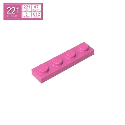 1x4 Plate Building Blocks, Compatible with LEGO 3710, 50g or 1kg - 8