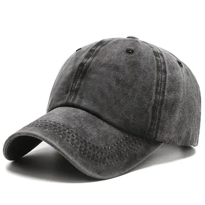 Vintage Washed Pure Cotton Cap Sun Protection Baseball Cap Duck Bill Cap Retro Style Sun Hat Custom Logo
