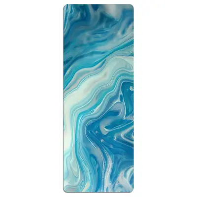Ultra-Thin Foldable Rubber Yoga Mat, 80 cm Wide, Suede-Print, Non-Slip - 12