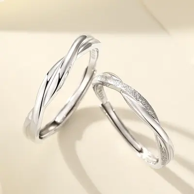 Mobius ring couple rings, men and women, modern design - 3