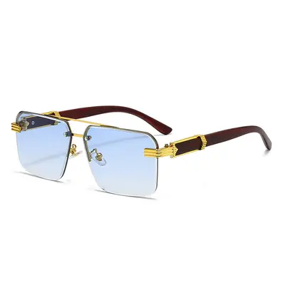 Men's Oversized Frameless Driving Sunglasses - 12
