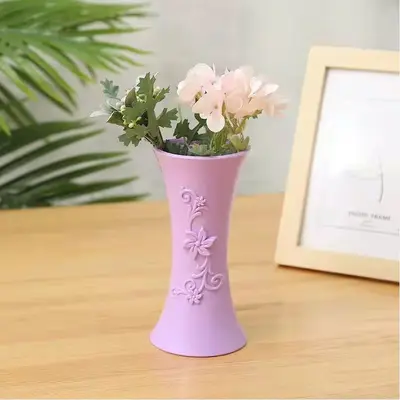 Modern Artificial Flower Plastic Vase, Anti-Fall, Small Mouth Decorative Vase - 4