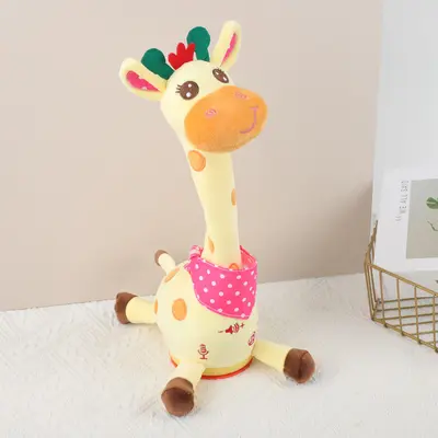 Volume Adjustable Swinging Dancing Giraffe Plush Toy That Sings