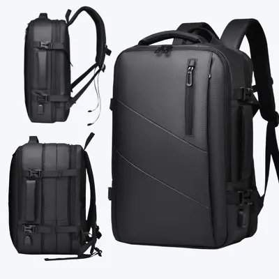 Men's Business Commuter Backpack, Large Capacity, Laptop Compartment, Waterproof - 7